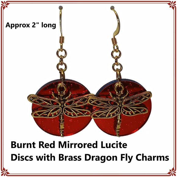 Dragonfly Earrings Hand Crafted - Picture 2 of 3